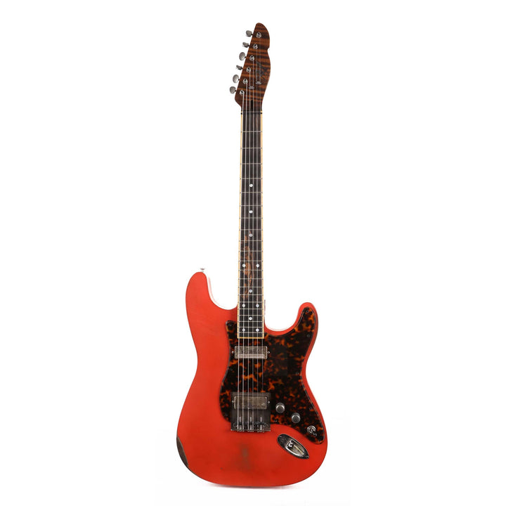 Mule Resophonic Mulecaster Double Cut Fiesta Red Used