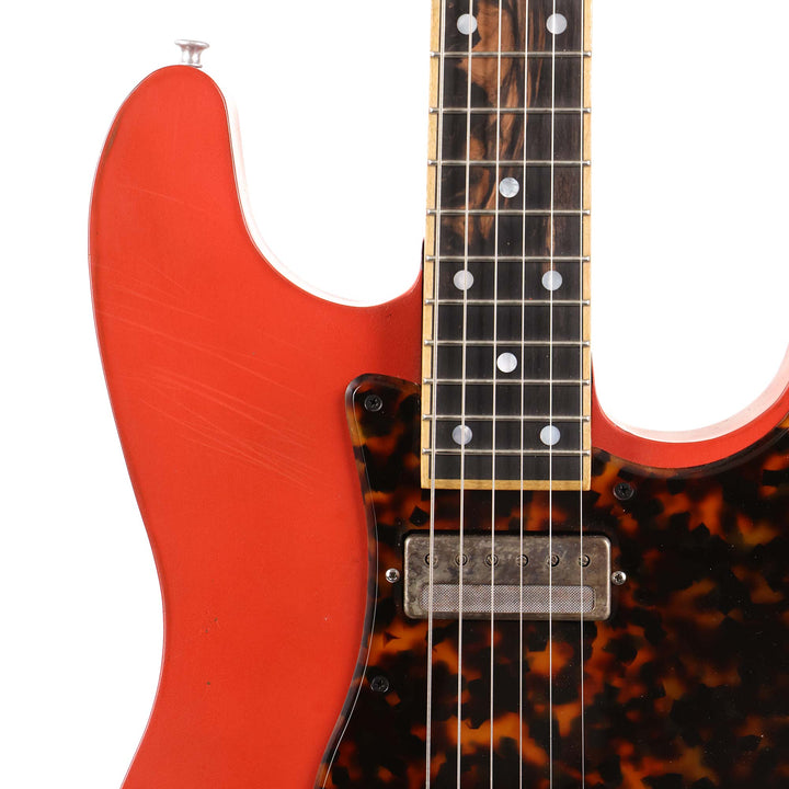 Mule Resophonic Mulecaster Double Cut Fiesta Red Used