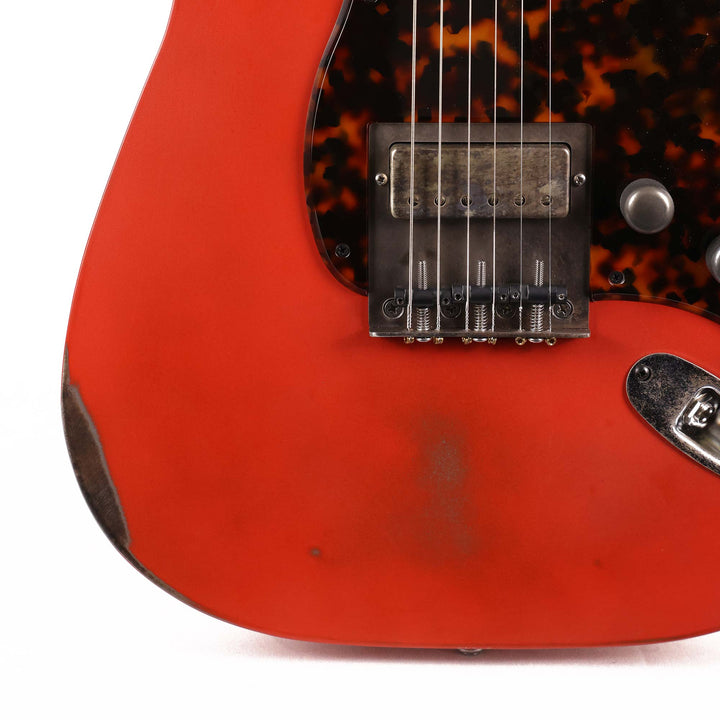 Mule Resophonic Mulecaster Double Cut Fiesta Red Used