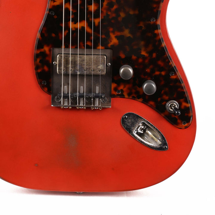 Mule Resophonic Mulecaster Double Cut Fiesta Red Used