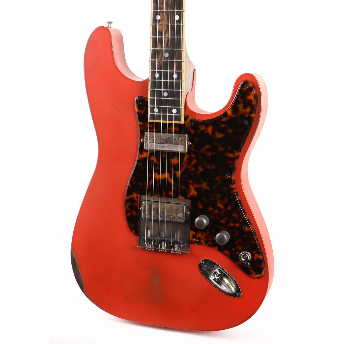 Mule Resophonic Mulecaster Double Cut Fiesta Red Used — 9