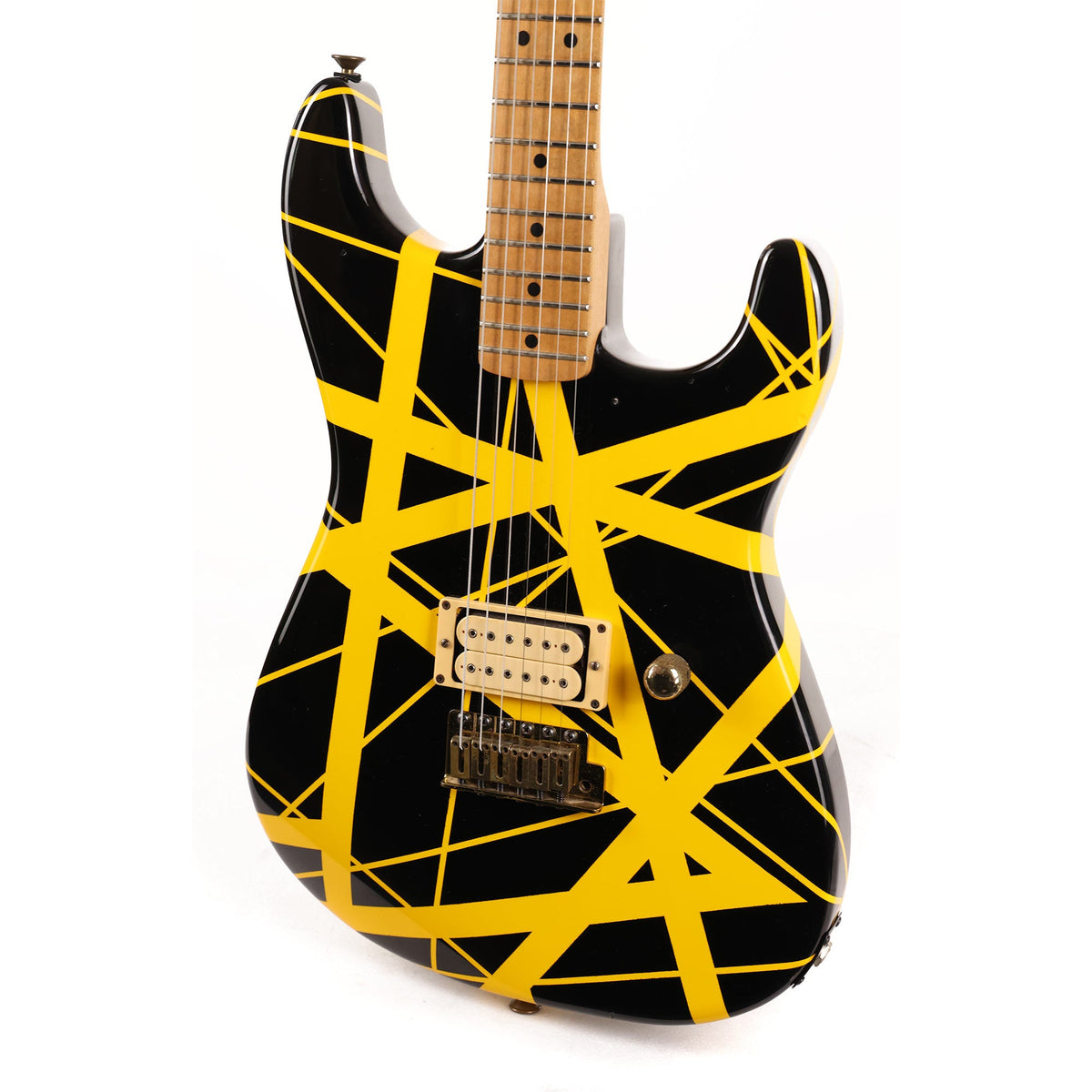 1981 Charvel 'Pre-Production' Black and Yellow Striped Guitar — 5