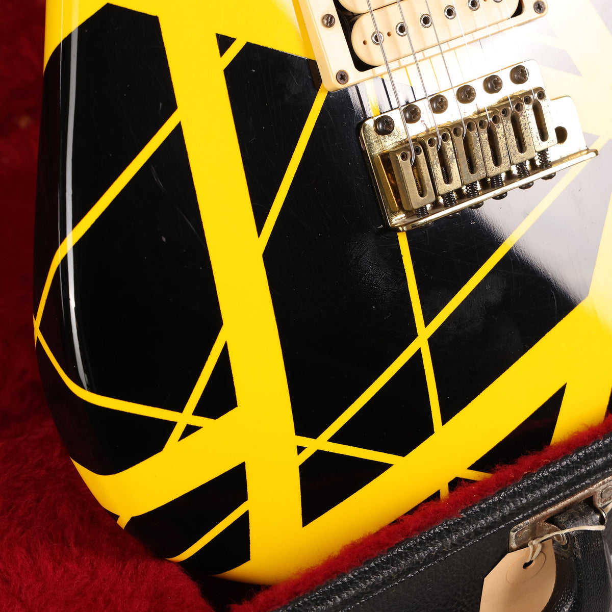 1981 Charvel 'Pre-Production' Black and Yellow Striped Guitar — 8