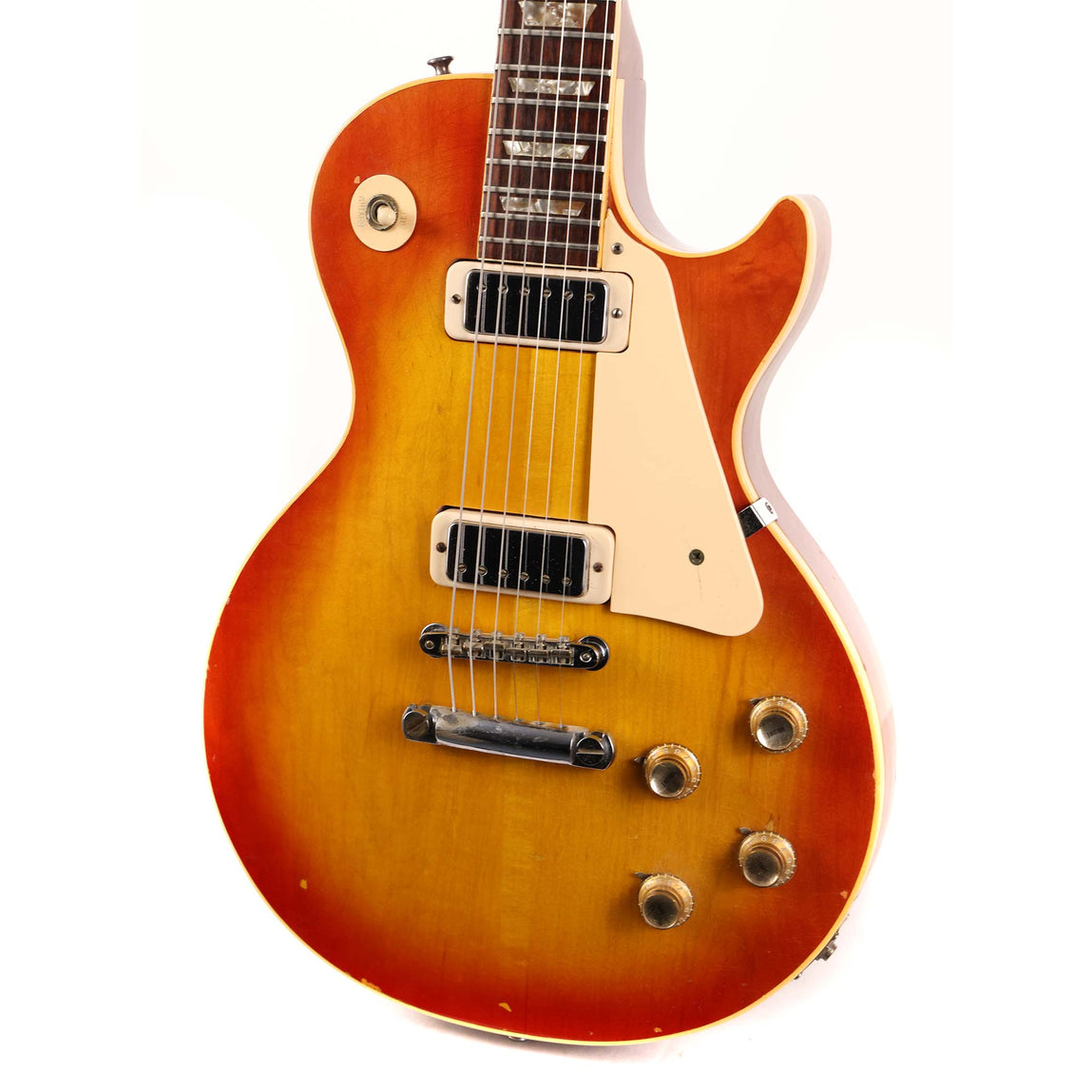 1973 Gibson Les Paul Deluxe Cherry Sunburst | The Music Zoo