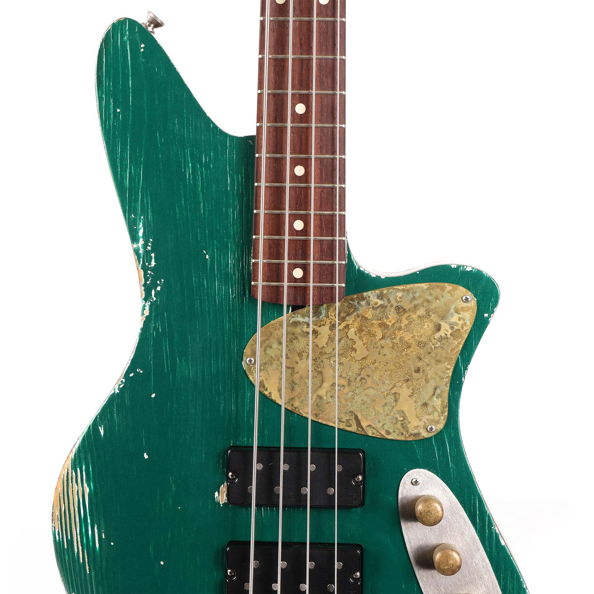 Offbeat Jacqueline 32" Scale Bass British Racing Green Relic — 4