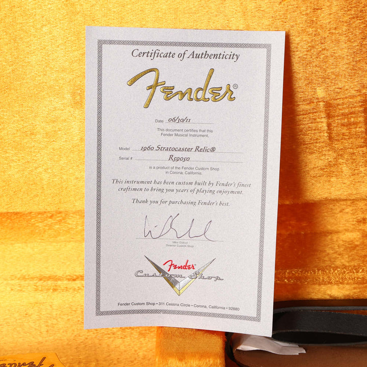 Fender Custom Shop 1960 Stratocaster NoNeck Music Zoo Exclusive Dakota Red Relic 2011