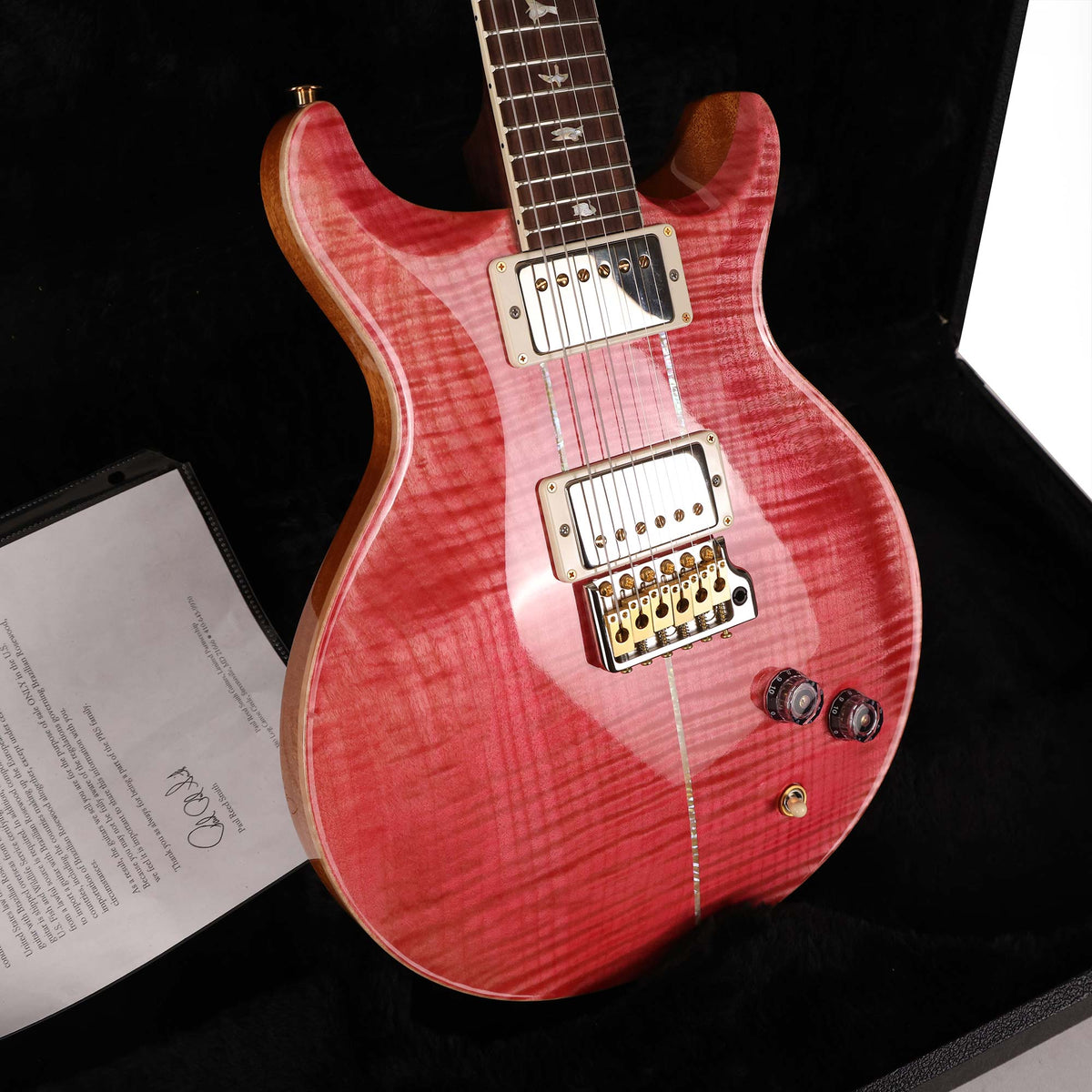 PRS Santana Retro Wood Library Brazilian Rosewood Fretboard Bonnie Pink 2023 — 6