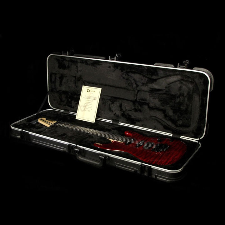 Charvel Custom Shop San Dimas Quilt Top Electric Guitar Trans Black Cherry