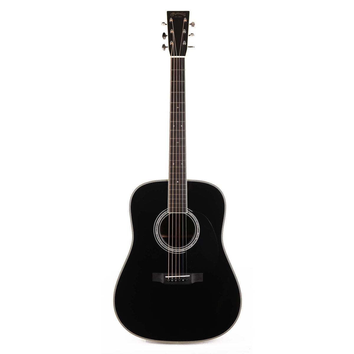 Martin Custom Shop Dreadnought Acoustic Adirondack Spruce and Madagascar Rosewood Gloss Black 2022 — 2