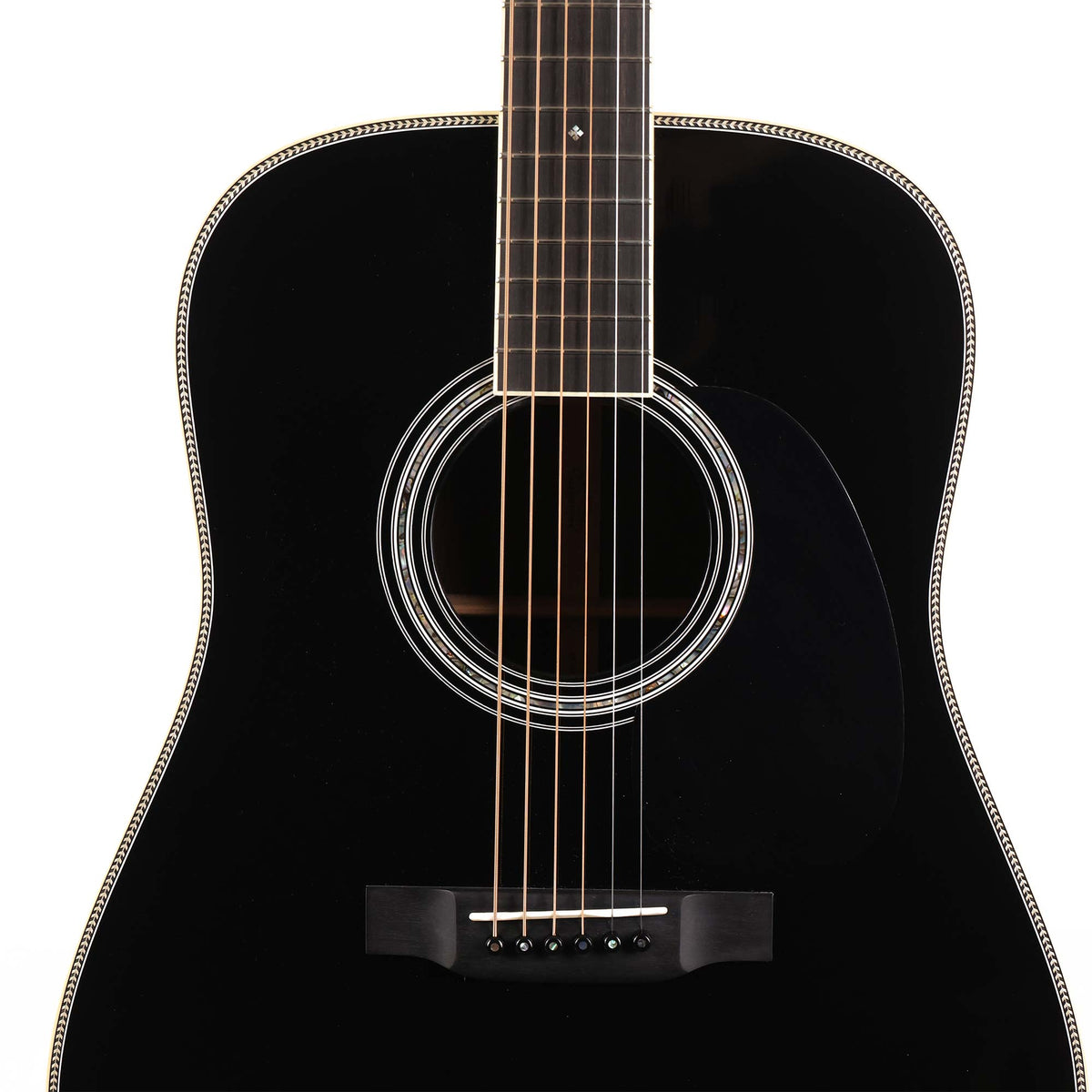 Martin Custom Shop Dreadnought Acoustic Adirondack Spruce and Madagascar Rosewood Gloss Black 2022 — 4