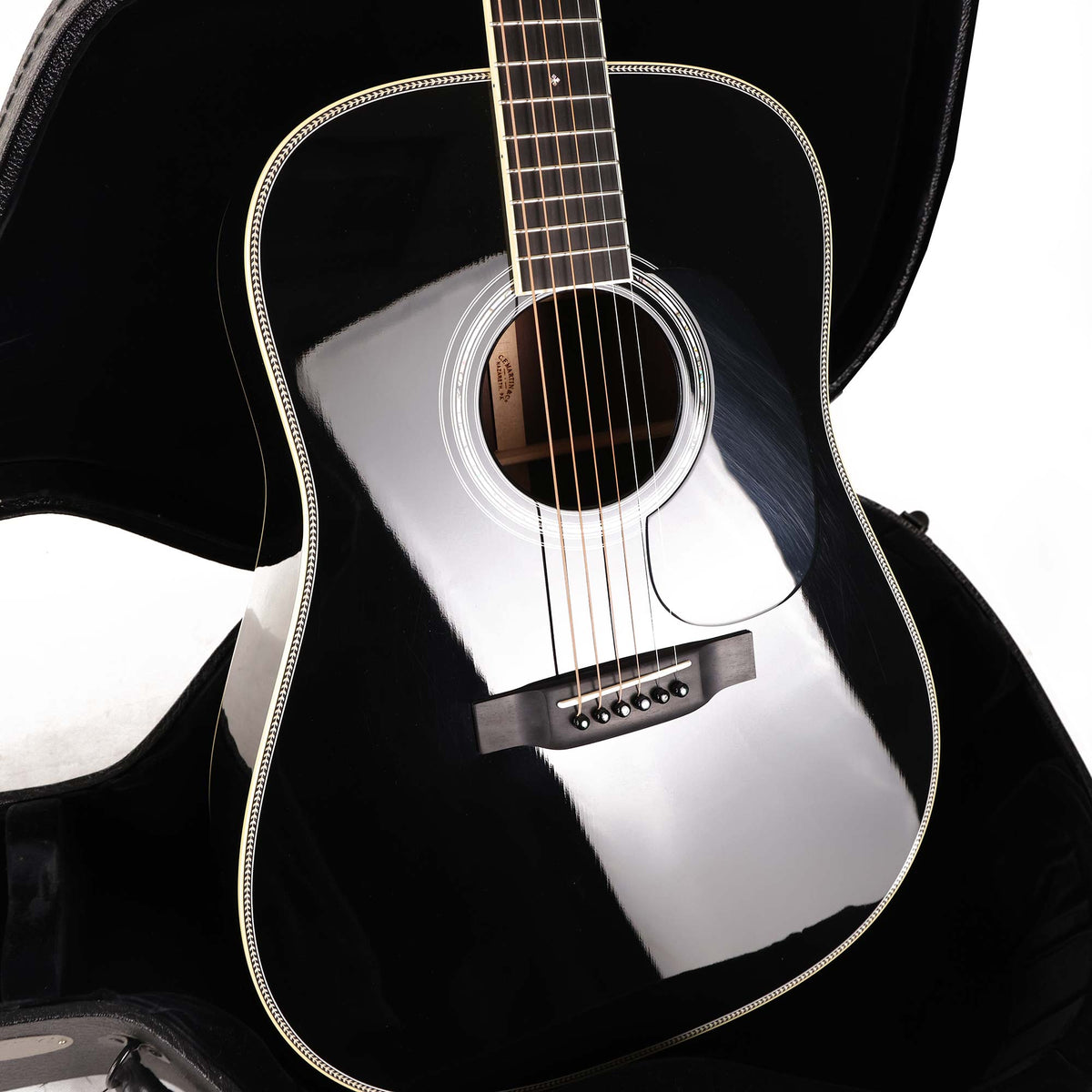 Martin Custom Shop Dreadnought Acoustic Adirondack Spruce and Madagascar Rosewood Gloss Black 2022 — 7