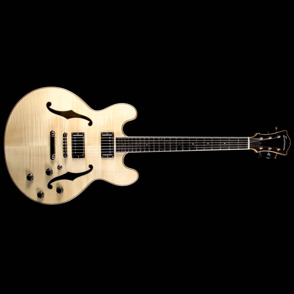 Eastman T186MX-BD Thinline Semi-Hollow Electric Guitar Blonde — 2