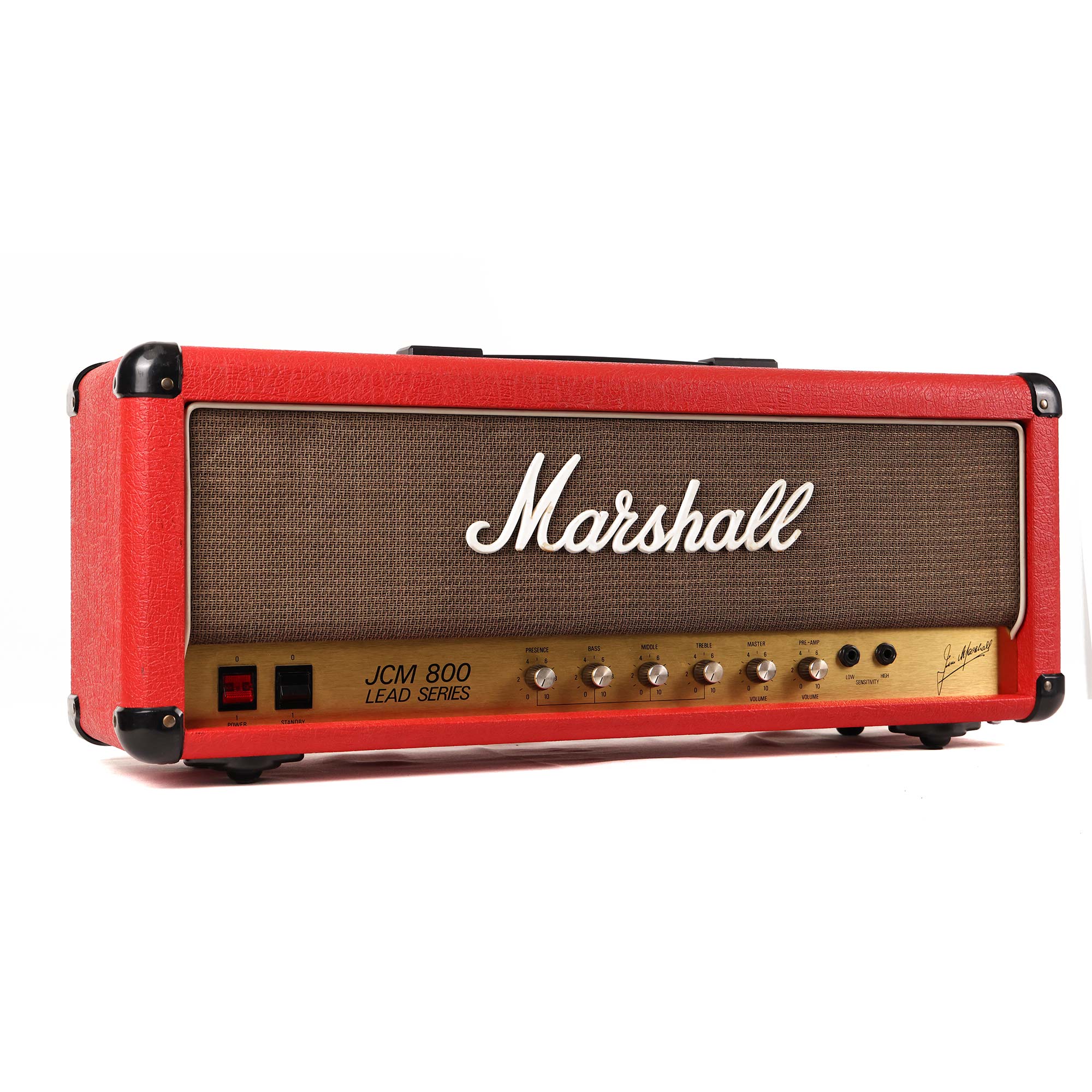 1986 Marshall JCM 800 2204 50w Head Red Tolex | The Music Zoo