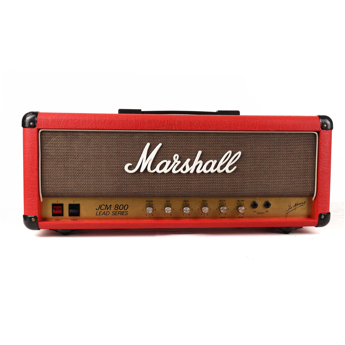 1986 Marshall JCM 800 2204 50w Head Red Tolex | The Music Zoo