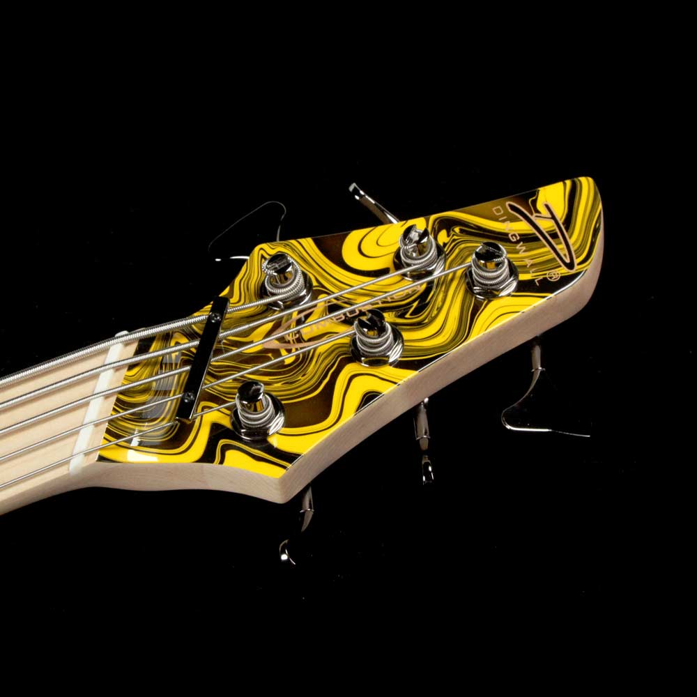 Dingwall NG2 Adam Nolly Getgood Signature Fan Fret 5-String Bass Ferrari Yellow Swirl Gloss — 4