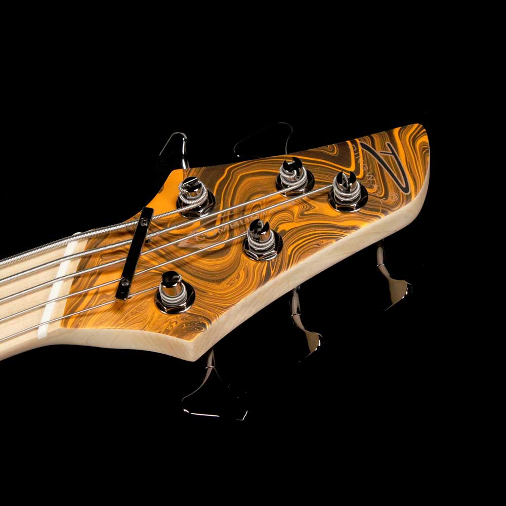 Dingwall NG2 Adam Nolly Getgood Signature Fan Fret 5-String Bass Lamborghini Matte Orange Swirl — 4
