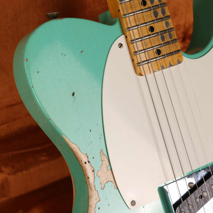 Fender Custom Shop Reverse Esquire Heavy Relic Faded Aged Seafoam Green 2023
