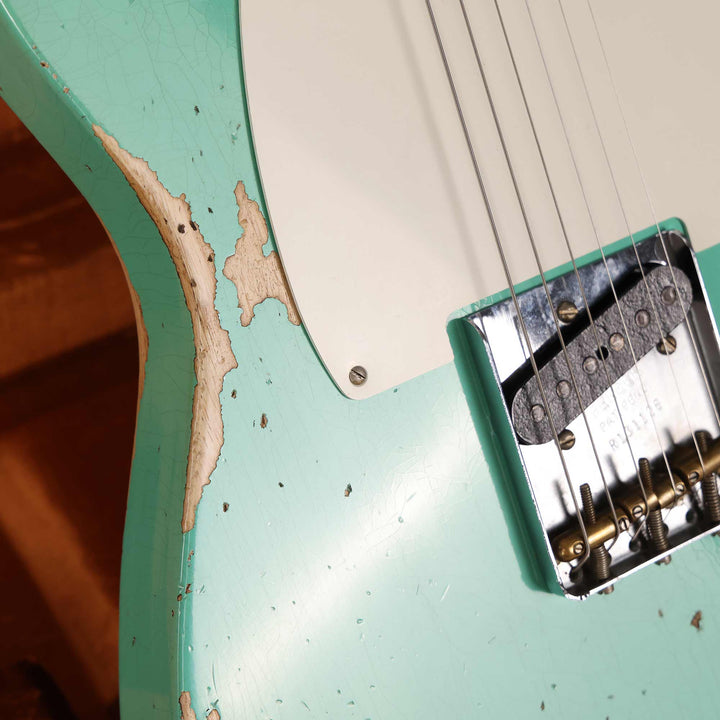 Fender Custom Shop Reverse Esquire Heavy Relic Faded Aged Seafoam Green 2023