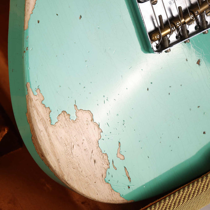Fender Custom Shop Reverse Esquire Heavy Relic Faded Aged Seafoam Green 2023