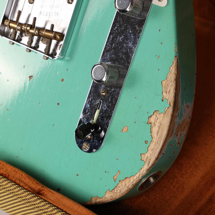 Fender Custom Shop Reverse Esquire Heavy Relic Faded Aged Seafoam Green 2023