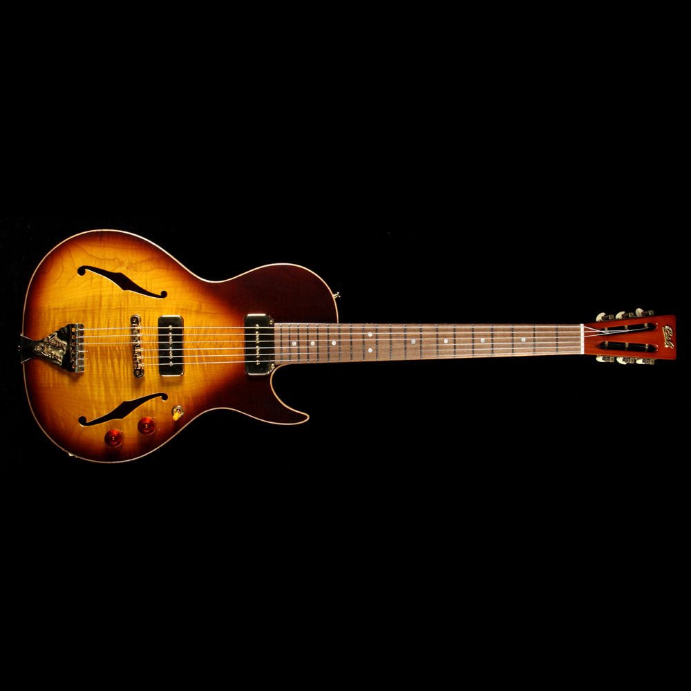 B&G Guitars Little Sister Crossroads Cutaway Tobacco Burst — 2