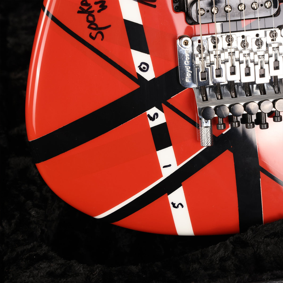 Charvel EVH Art Series Spokane Red Black and White Stripes 2004 — 10