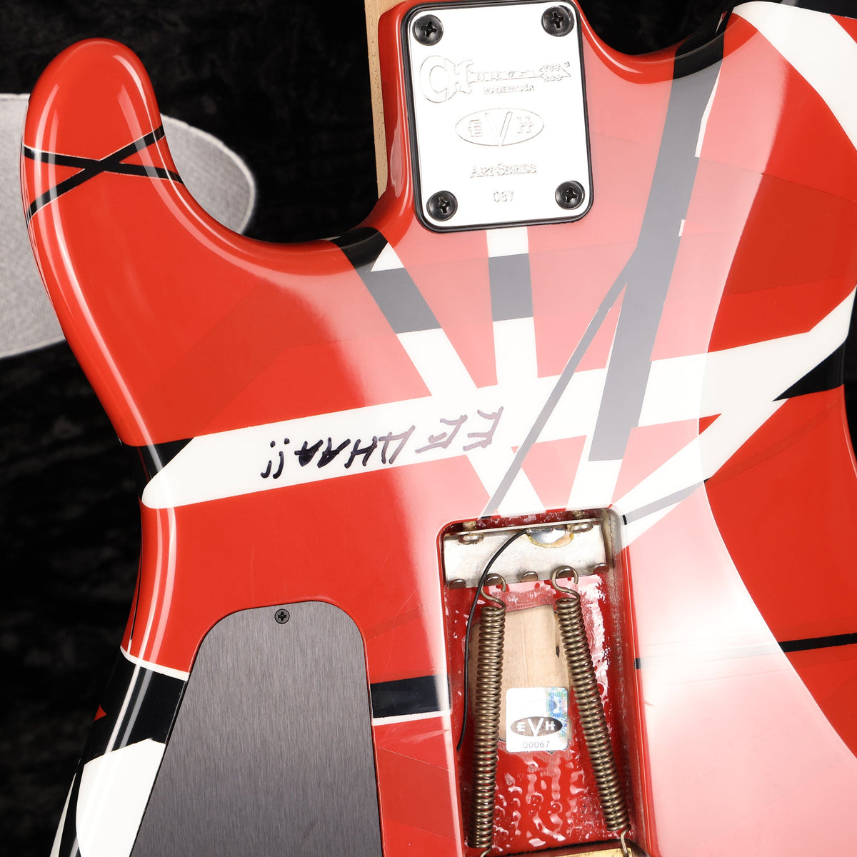 Charvel EVH Art Series Spokane Red Black and White Stripes 2004 — 13