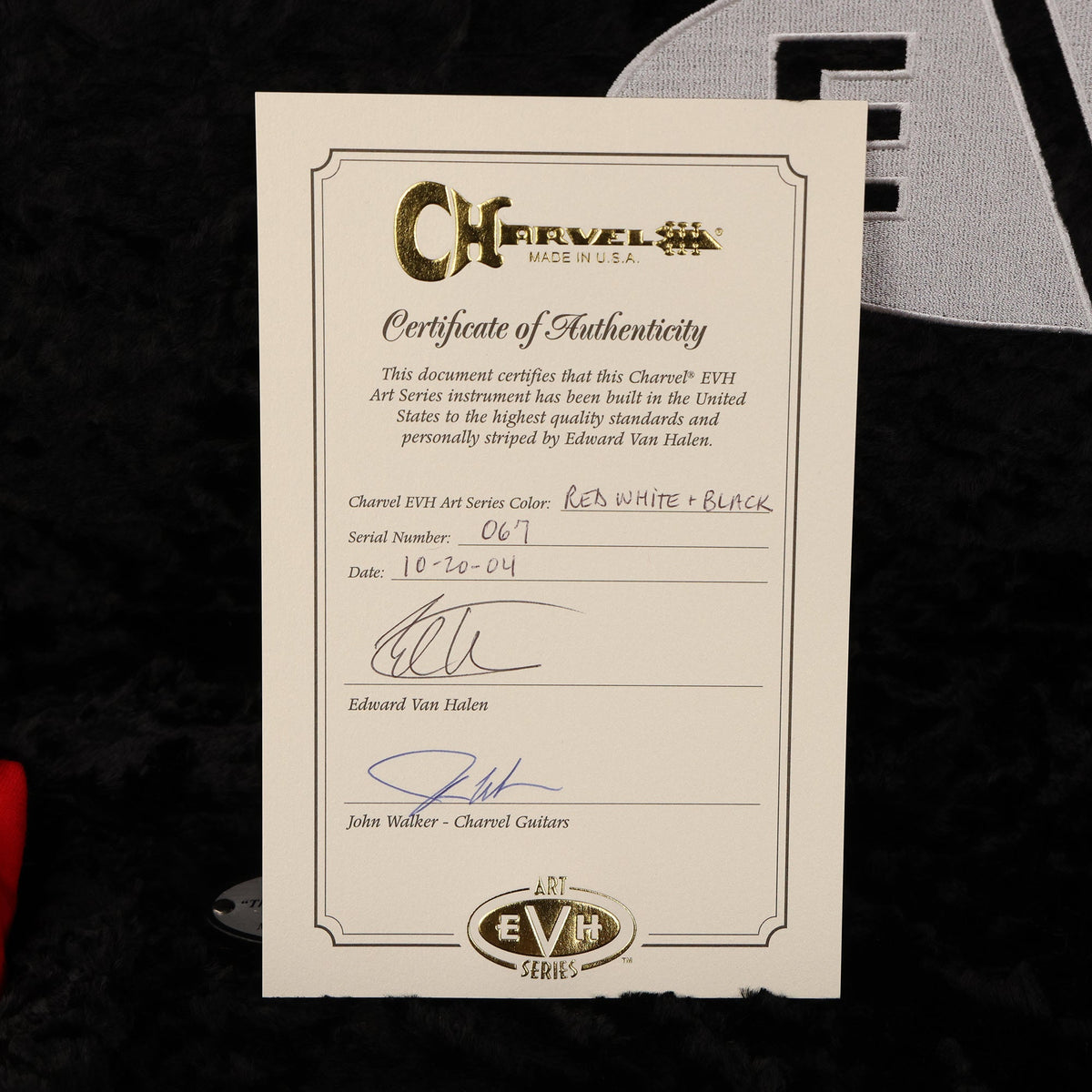 Charvel EVH Art Series Spokane Red Black and White Stripes 2004 — 18
