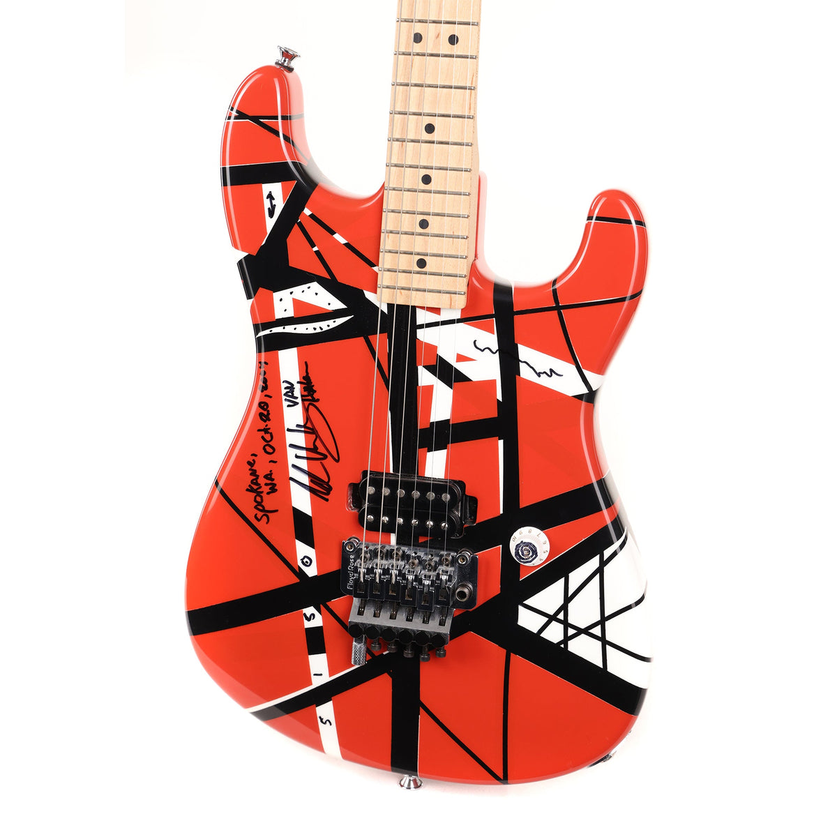 Charvel EVH Art Series Spokane Red Black and White Stripes 2004 — 4