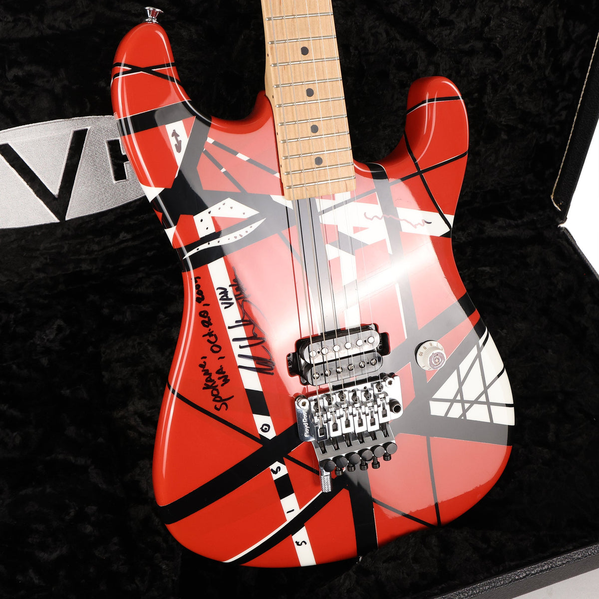 Charvel EVH Art Series Spokane Red Black and White Stripes 2004 — 5