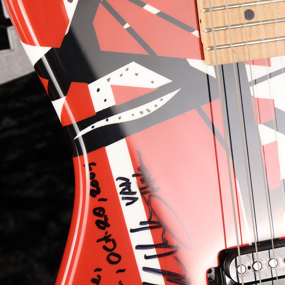 Charvel EVH Art Series Spokane Red Black and White Stripes 2004 — 8