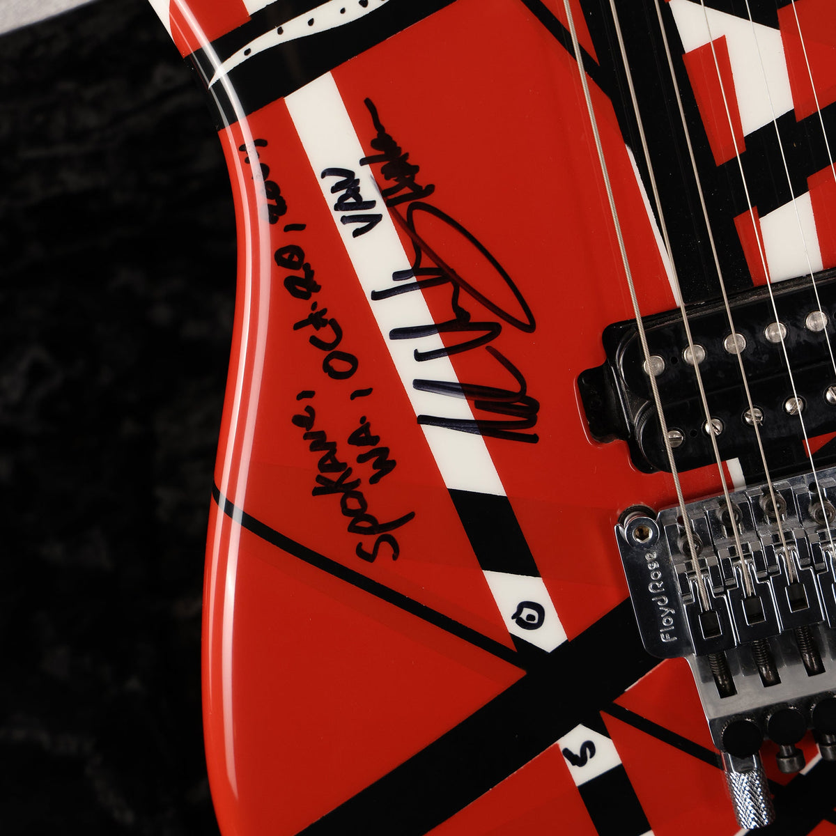 Charvel EVH Art Series Spokane Red Black and White Stripes 2004 — 9