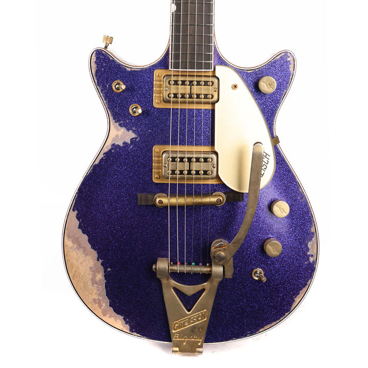 Gretsch Custom Shop G6128-CS Duo Jet Masterbuilt Gonzalo Madrigal Purple Sparkle Heavy Relic 2024