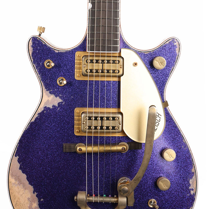 Gretsch Custom Shop G6128-CS Duo Jet Masterbuilt Gonzalo Madrigal Purple Sparkle Heavy Relic 2024