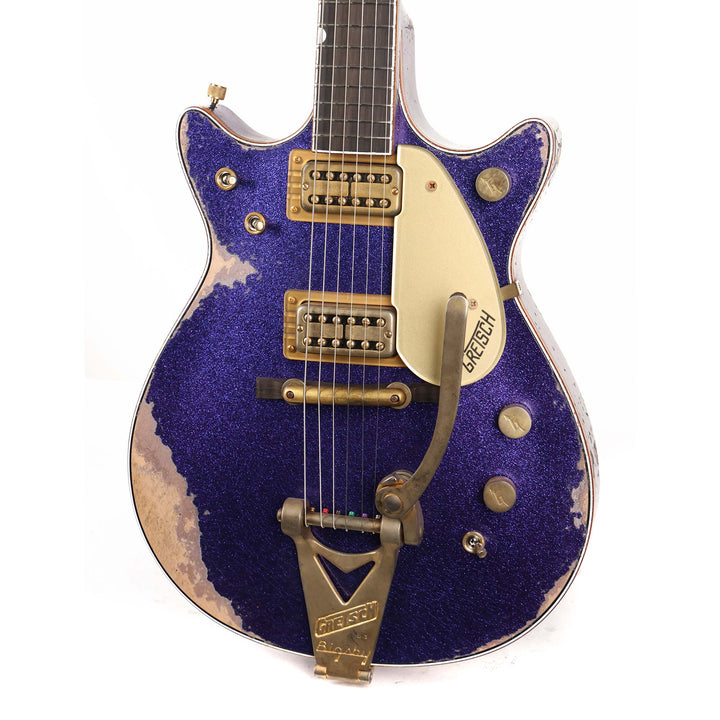 Gretsch Custom Shop G6128-CS Duo Jet Masterbuilt Gonzalo Madrigal Purple Sparkle Heavy Relic 2024