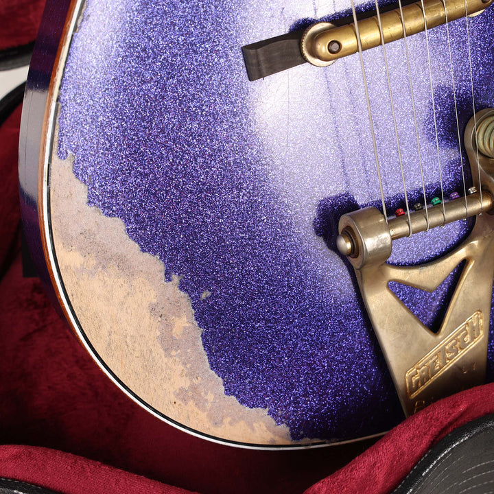 Gretsch Custom Shop G6128-CS Duo Jet Masterbuilt Gonzalo Madrigal Purple Sparkle Heavy Relic 2024