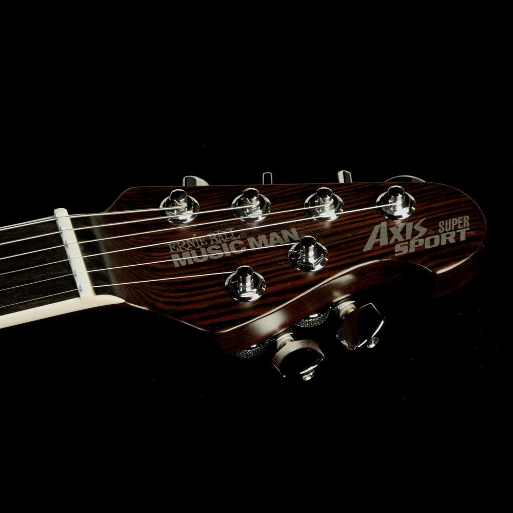 Ernie Ball Music Man BFR Axis Super Sport Tremolo Trans Black Quilt Top — 4