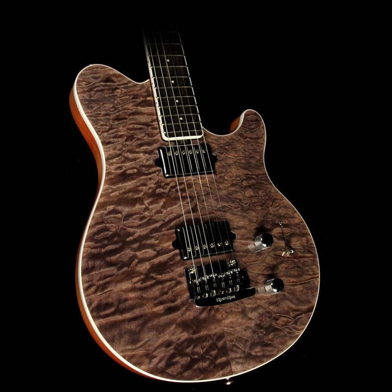 Ernie Ball Music Man BFR Axis Super Sport Tremolo Trans Black Quilt Top — 1