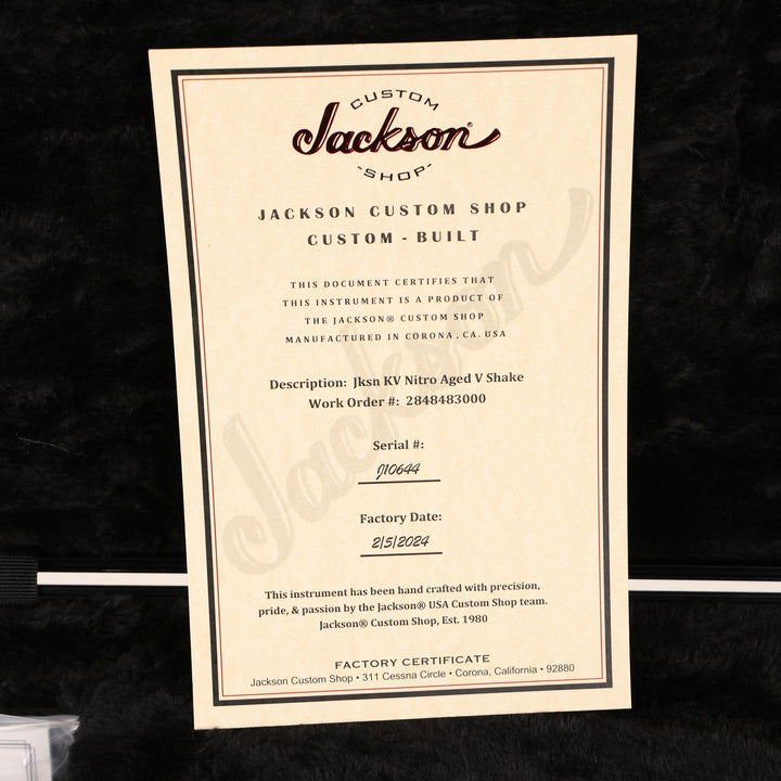 Jackson Custom Music Zoo Nitro Aged King V Vanilla Shake