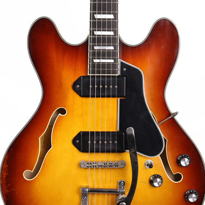 Eastman T64/v-GB Thinline Hollowbody Guitar Antique Goldburst Varnish 2024