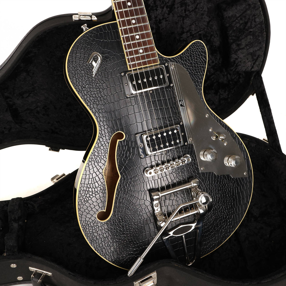 Duesenberg Starplayer TV Outlaw Black Alligator Tolex 2009 — 6