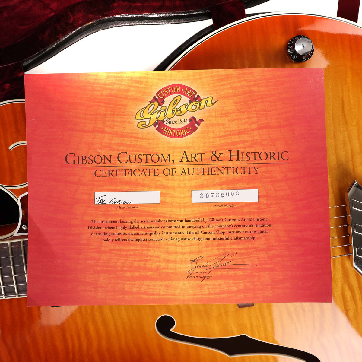 Gibson Custom Shop Tal Farlow Hollowbody Archtop — 12