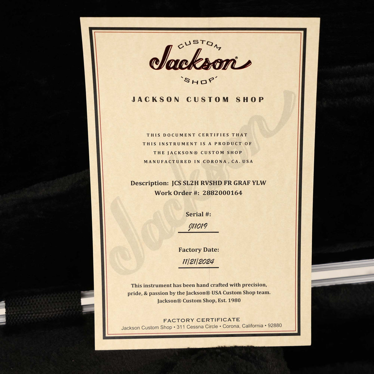 Jackson Custom Shop SL2H Reverse Headstock Graffiti Yellow 2025 — 11