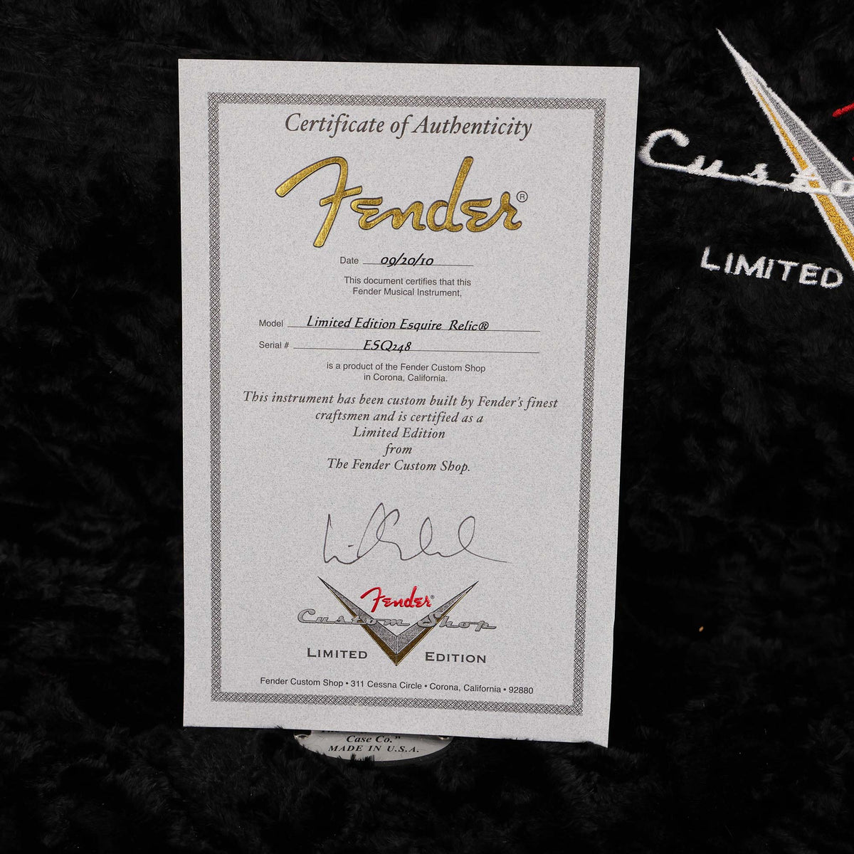 Fender Custom Shop 60th Anniversary Telebration Limited Esquire Relic Black 2010 — 13