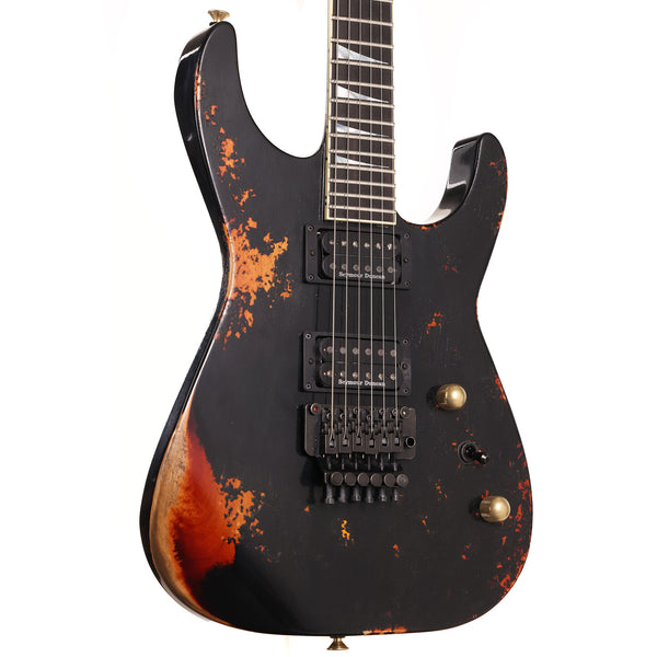 Jackson Custom Shop Nitro Aged SL2H-V Soloist Music Zoo Exclusive Black over 3 Tone Sunburst