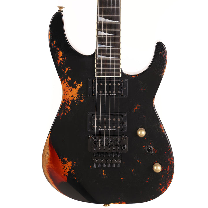 Jackson Custom Shop Nitro Aged SL2H-V Soloist Music Zoo Exclusive Black over 3 Tone Sunburst
