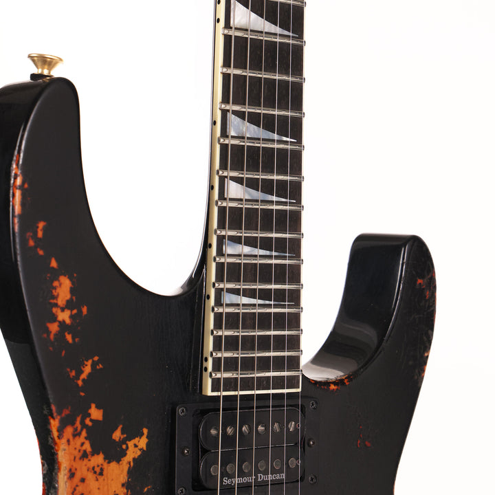 Jackson Custom Shop Nitro Aged SL2H-V Soloist Music Zoo Exclusive Black over 3 Tone Sunburst