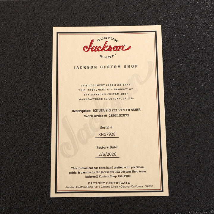 Jackson USA PC1 Matte Phil Collen Trans Amber