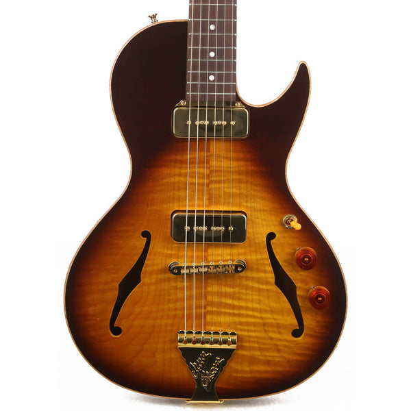 B&G Guitars Little Sister Crossroads Cutaway P-90 Tobacco Burst