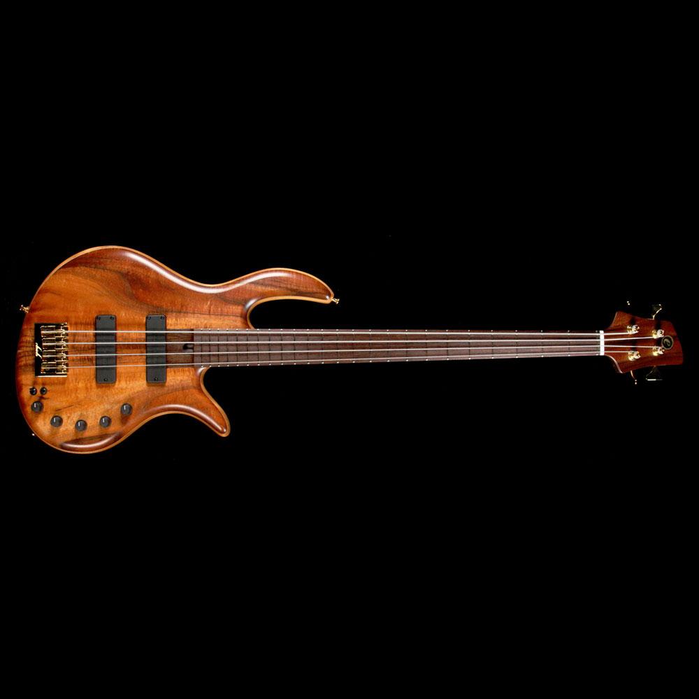 Elrick eVolution Gold Series 4-String Bass Koa Top Natural — 2